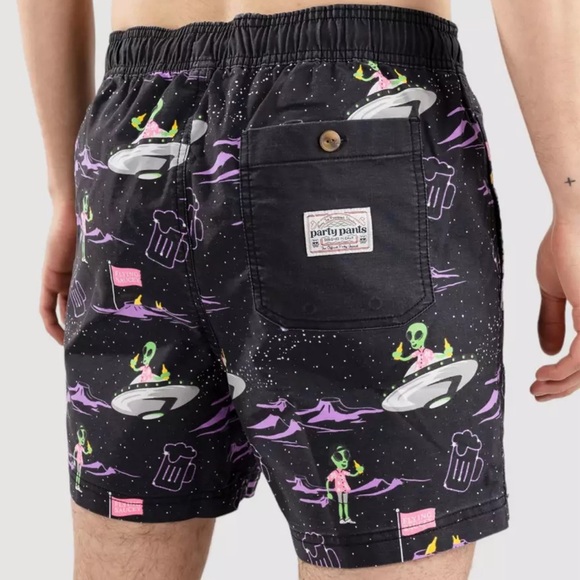 Flying Saucey Party Pants Swimsuit With Bottle Opener Ring - Picture 4 of 13